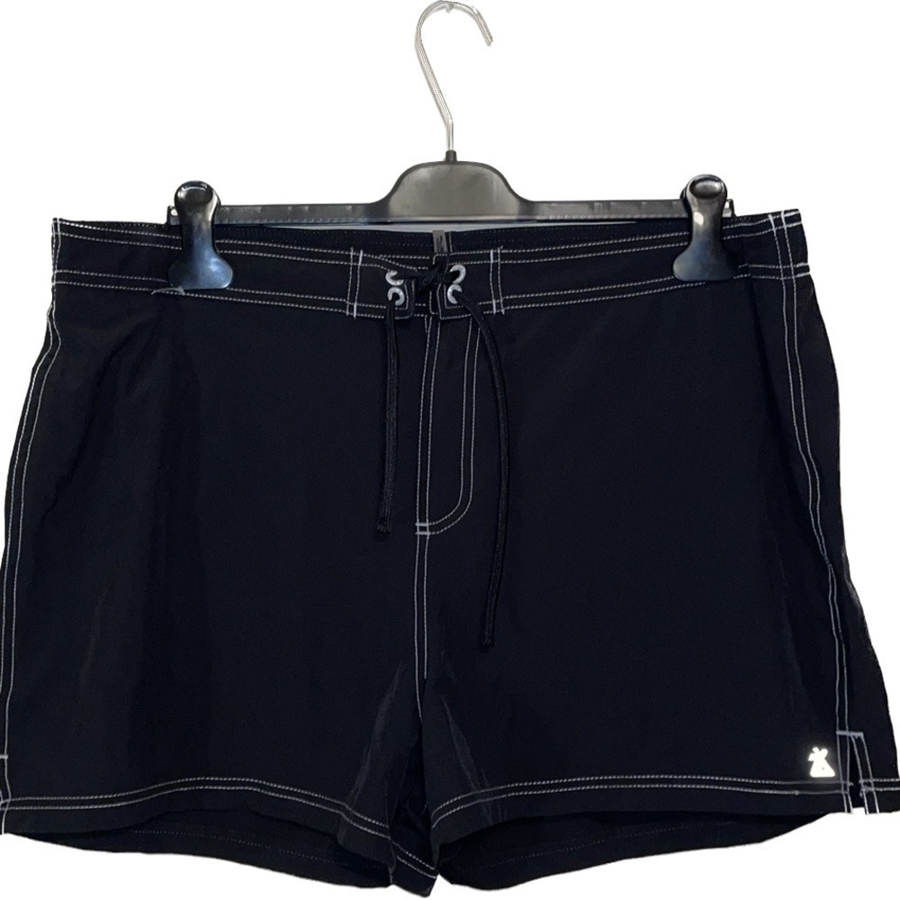 Zero Xposur women’s shorts 18W black white board bathing suit swim bottom plus